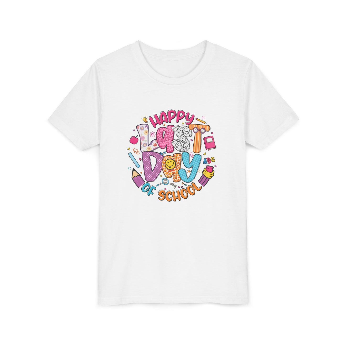Preppy Last Day of School Youth Tee, Fun Kids T-Shirt, School Celebration Shirt, Autograph Collection Tee, Summer Break Gift