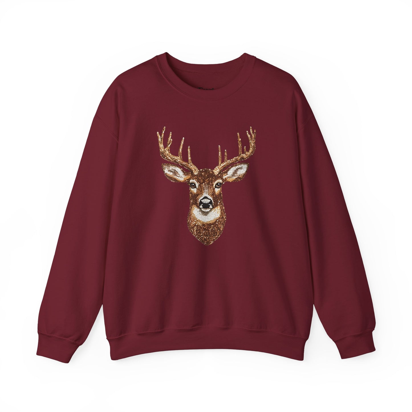 Faux Rhinestone Deer Unisex Heavy Blend™ Crewneck Sweatshirt