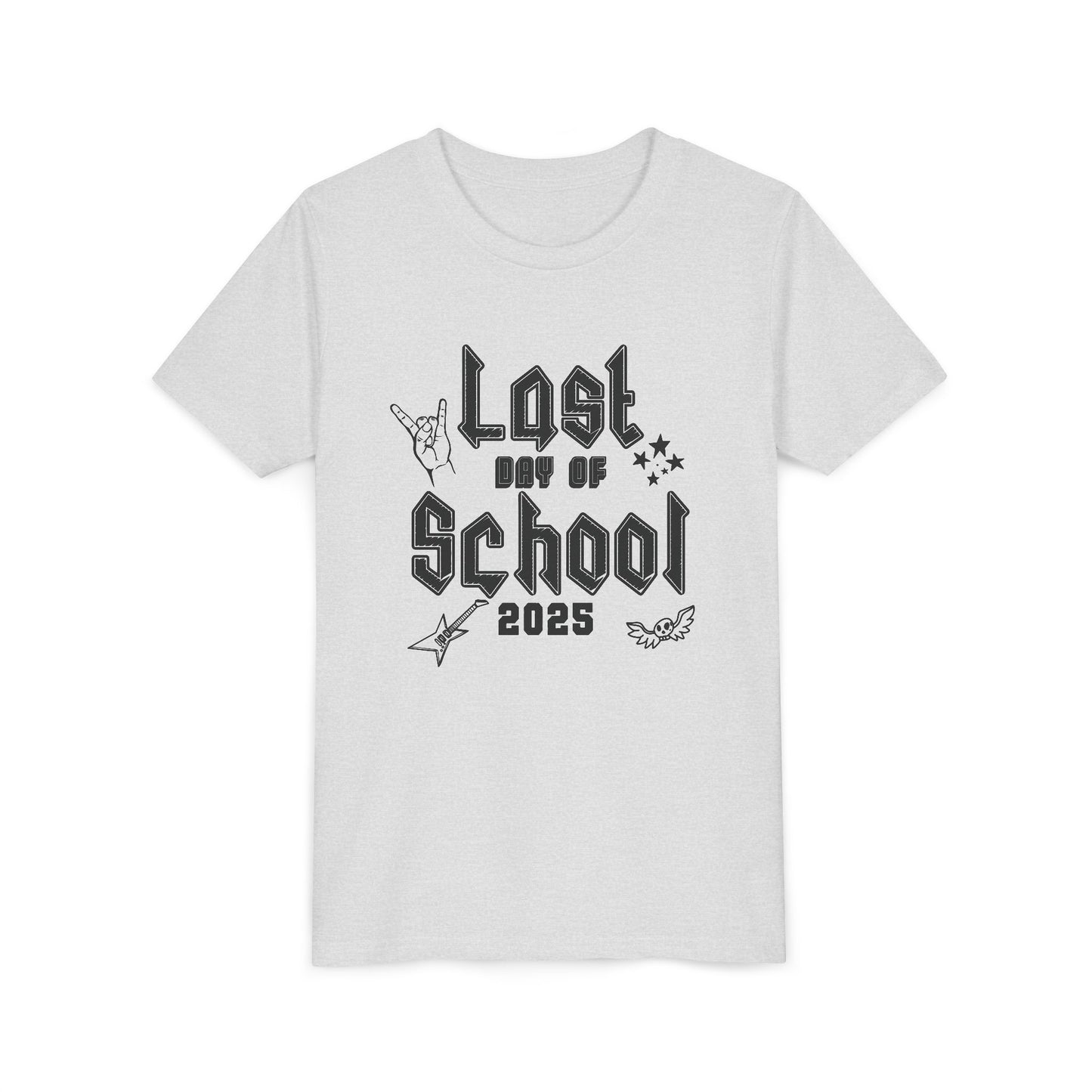 Rock n' Roll Last Day of School Shirt 2025  Kids Autograph Tee  End of Year Keepsake Shirt Signature Memory Shirt Short Sleeve Tee