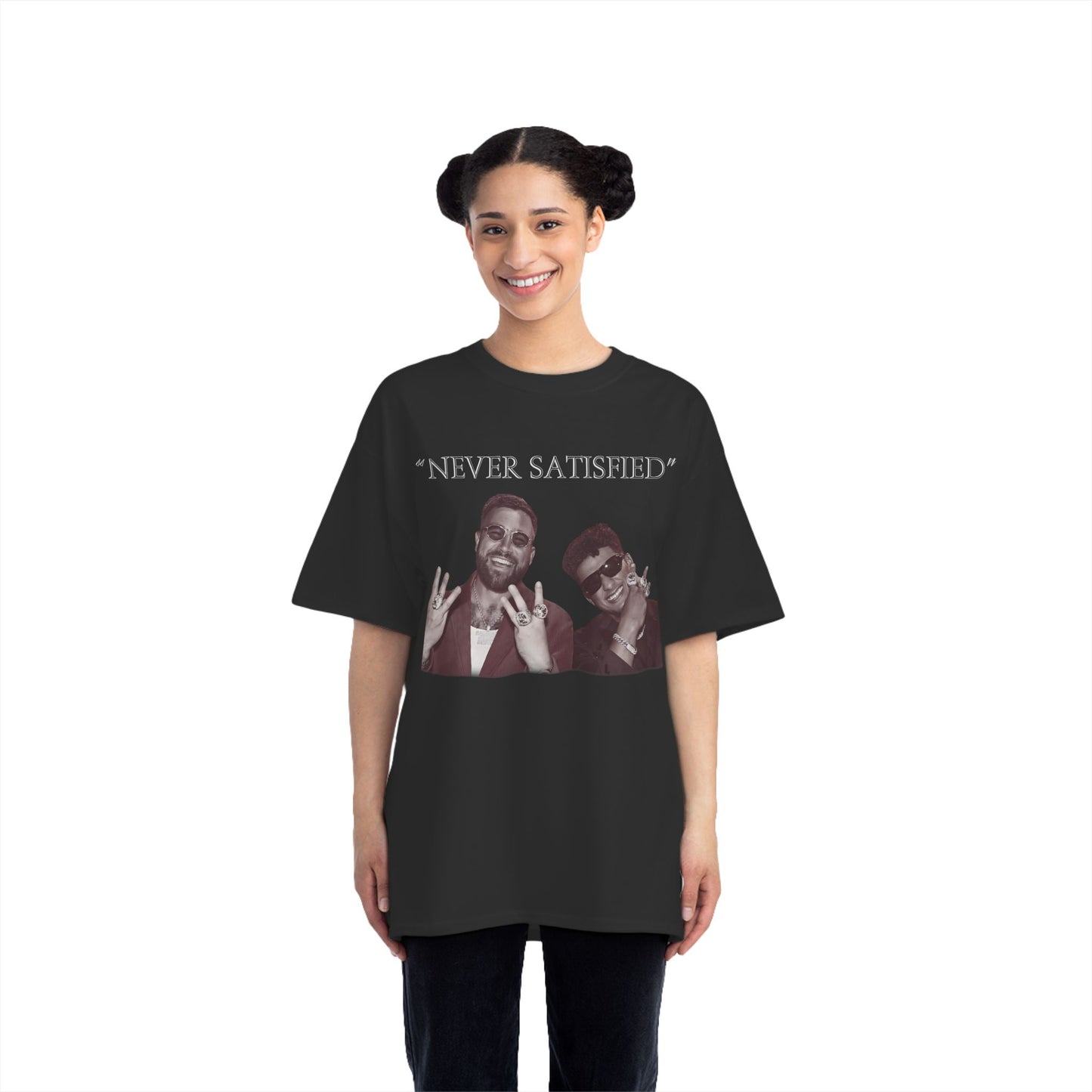 "Never Satisfied" Beefy-T®  Short-Sleeve T-Shirt