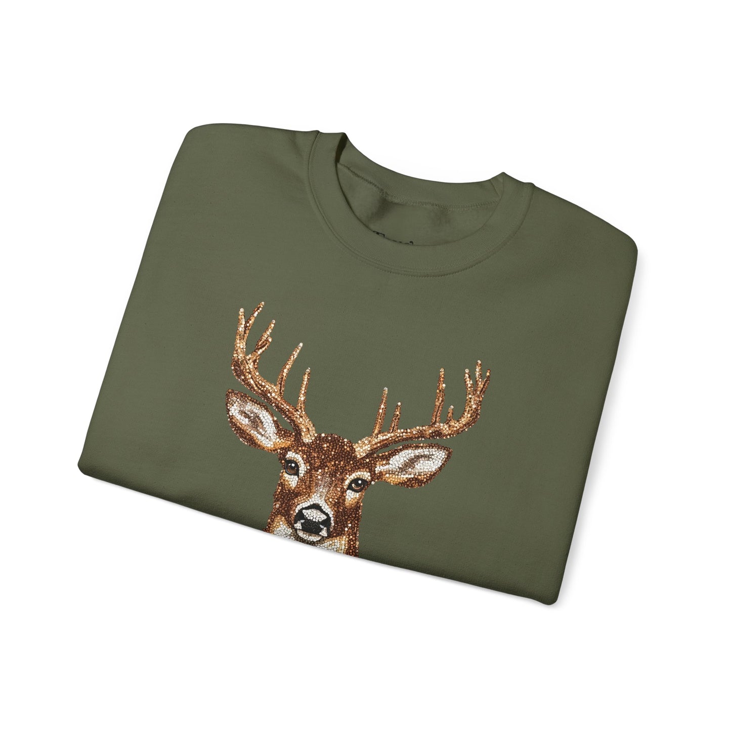 Faux Rhinestone Deer Unisex Heavy Blend™ Crewneck Sweatshirt