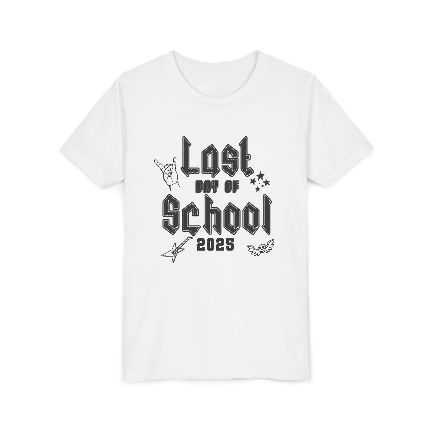 Rock n' Roll Last Day of School Shirt 2025  Kids Autograph Tee  End of Year Keepsake Shirt Signature Memory Shirt Short Sleeve Tee