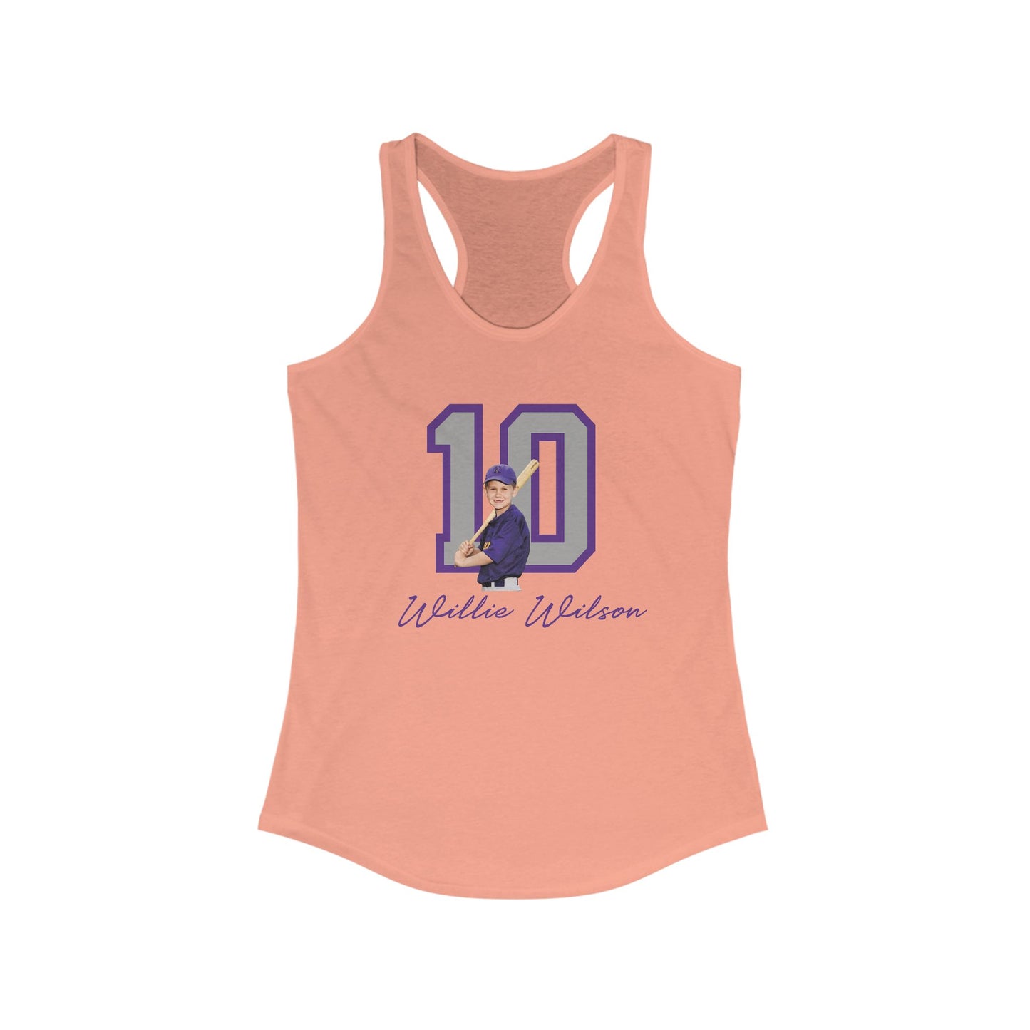 Custom Baseball Mom Tank Top | Personalized Jersey Number and Player Photo | Softball/Baseball/Football/Volleyball/Hockey Mom Support Shirt