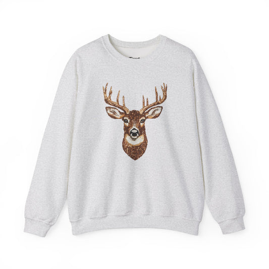 Faux Rhinestone Deer Unisex Heavy Blend™ Crewneck Sweatshirt