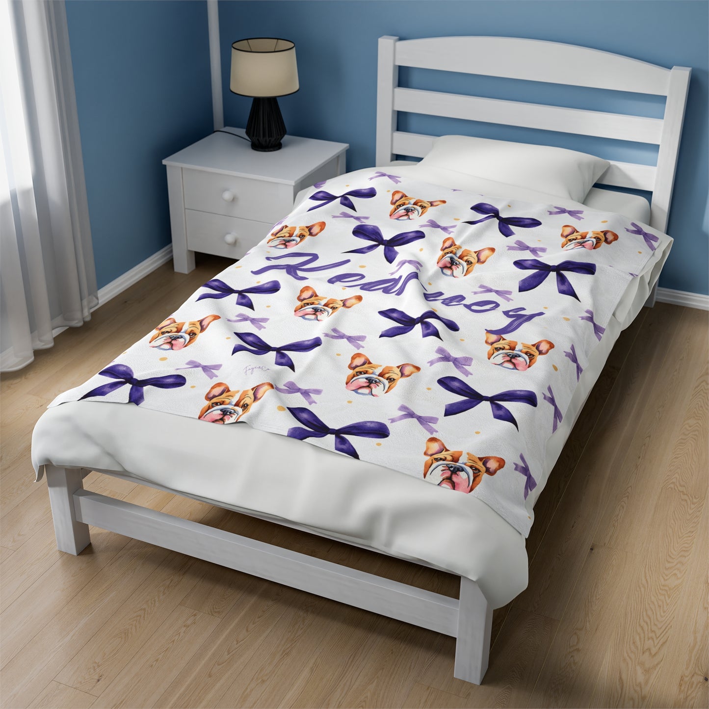 Bulldog Bow Blanket