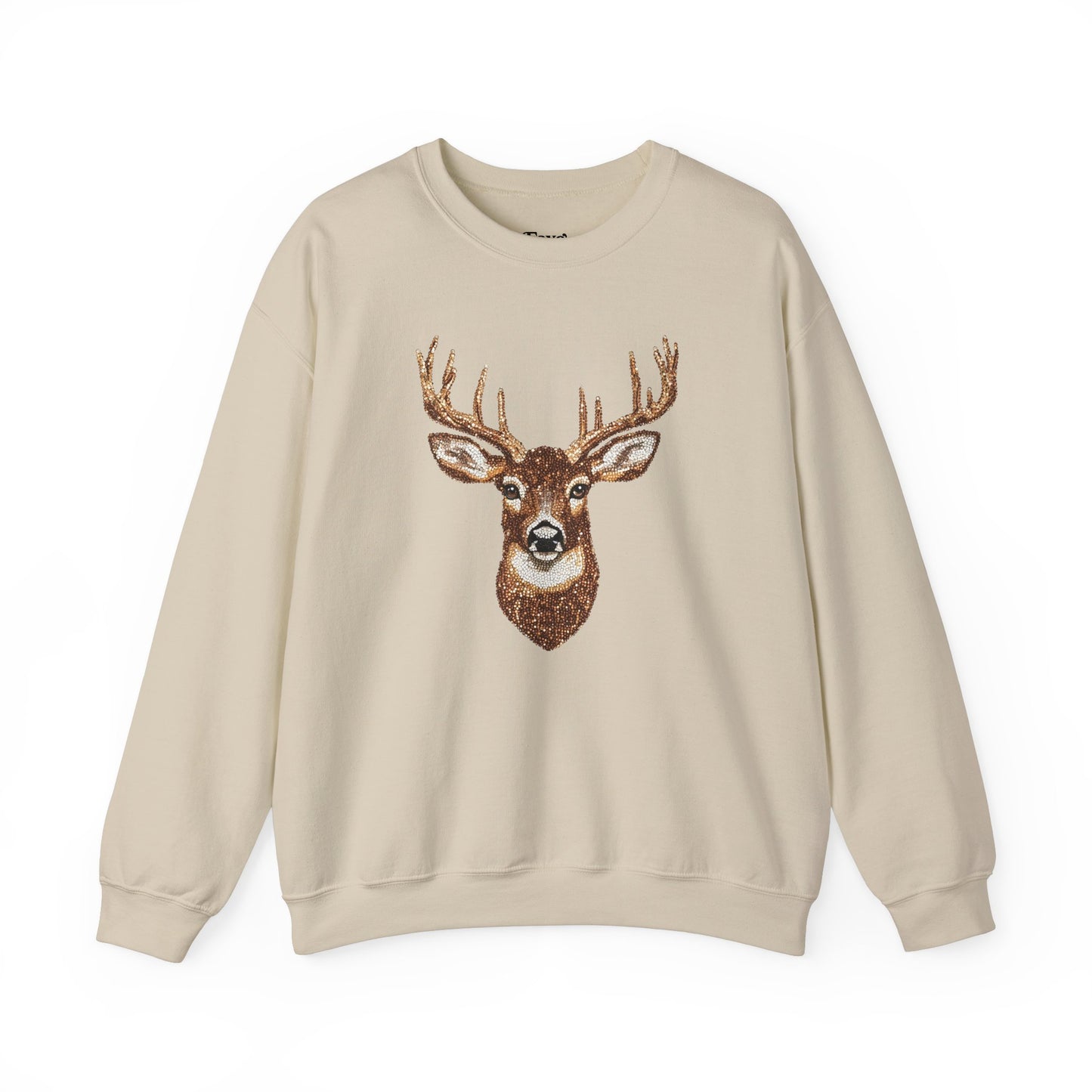 Faux Rhinestone Deer Unisex Heavy Blend™ Crewneck Sweatshirt