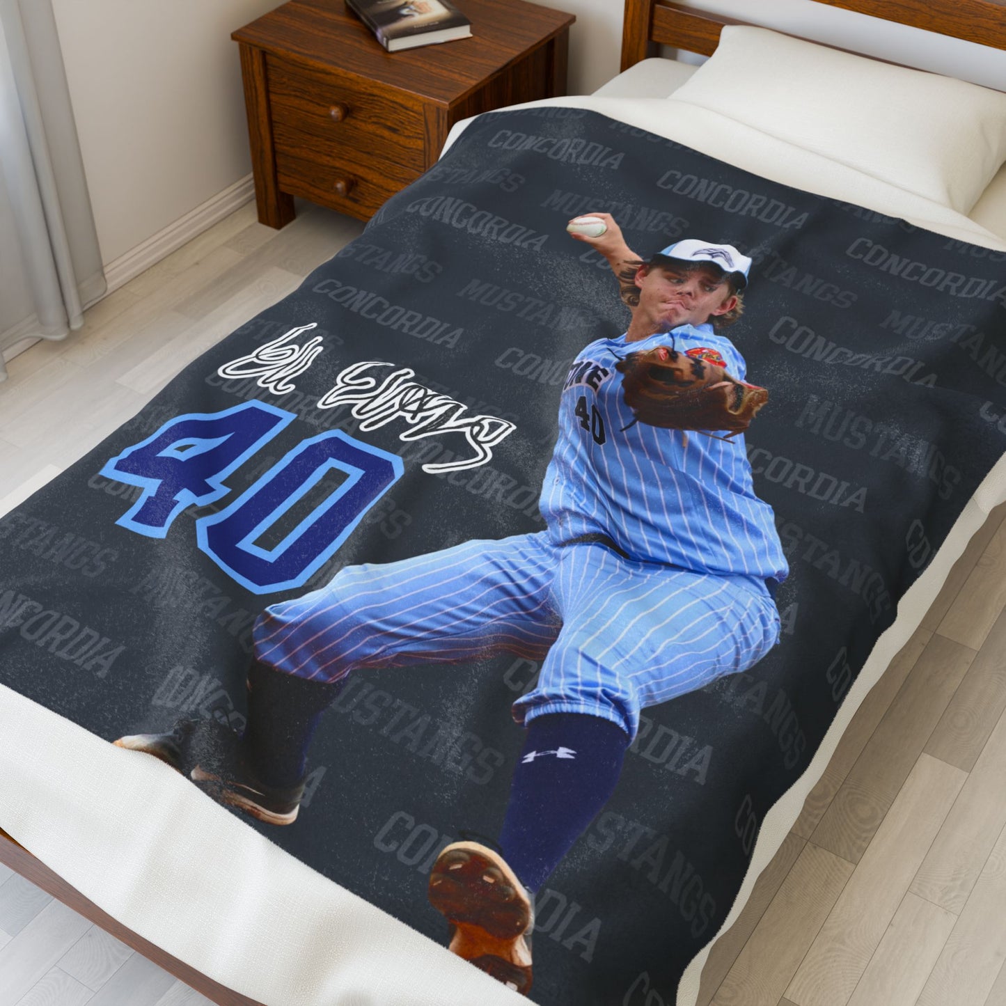 Custom Sports Photo Blanket