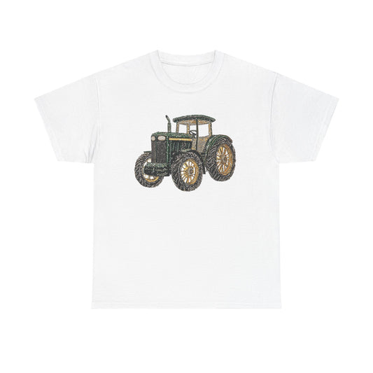 Vintage Tractor Unisex Heavy Cotton Tee - Perfect for Farmers & Country Lovers