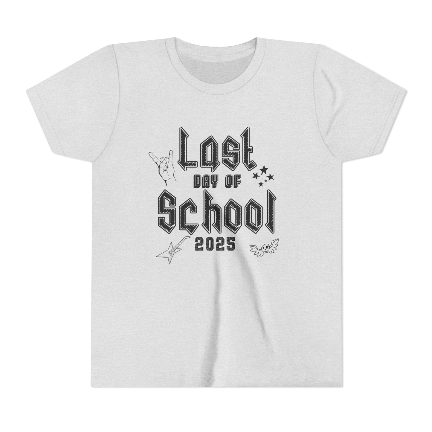 Rock n' Roll Last Day of School Shirt 2025  Kids Autograph Tee  End of Year Keepsake Shirt Signature Memory Shirt Short Sleeve Tee
