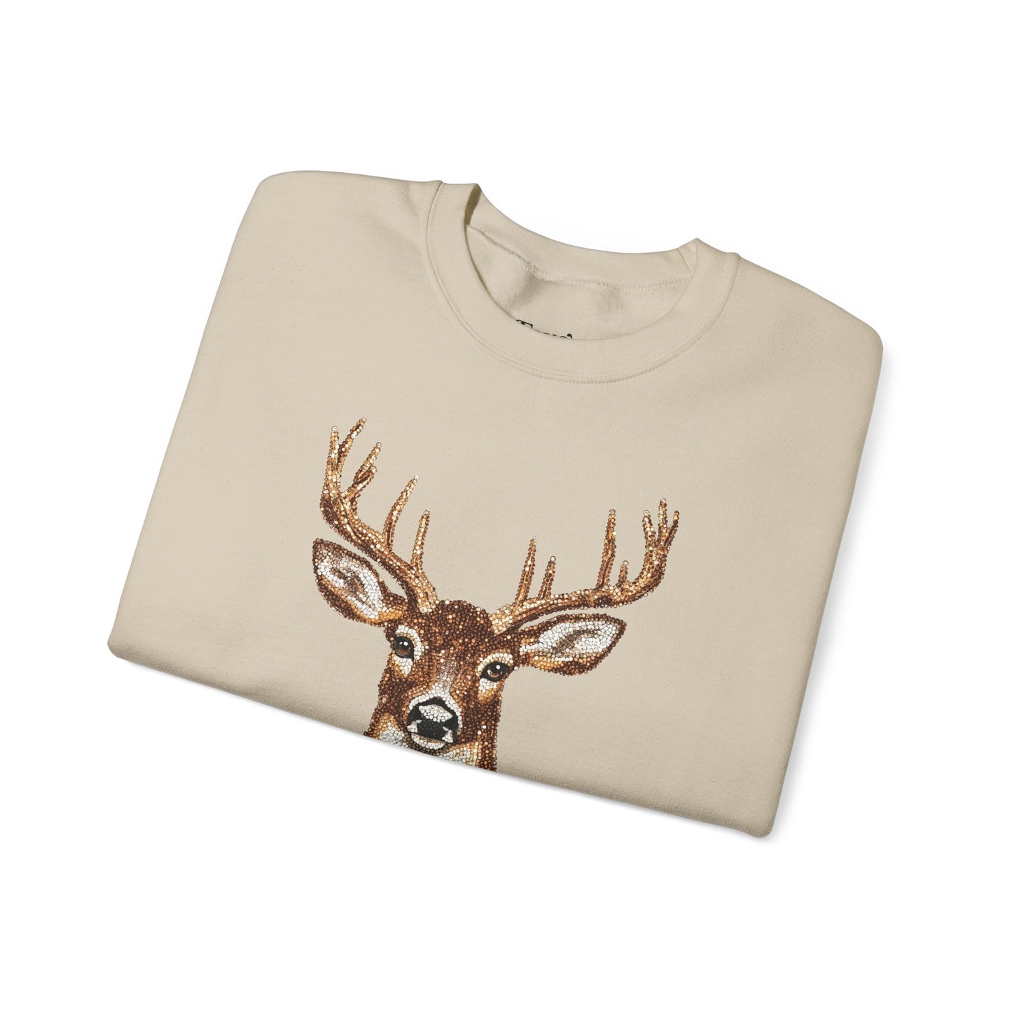Faux Rhinestone Deer Unisex Heavy Blend™ Crewneck Sweatshirt