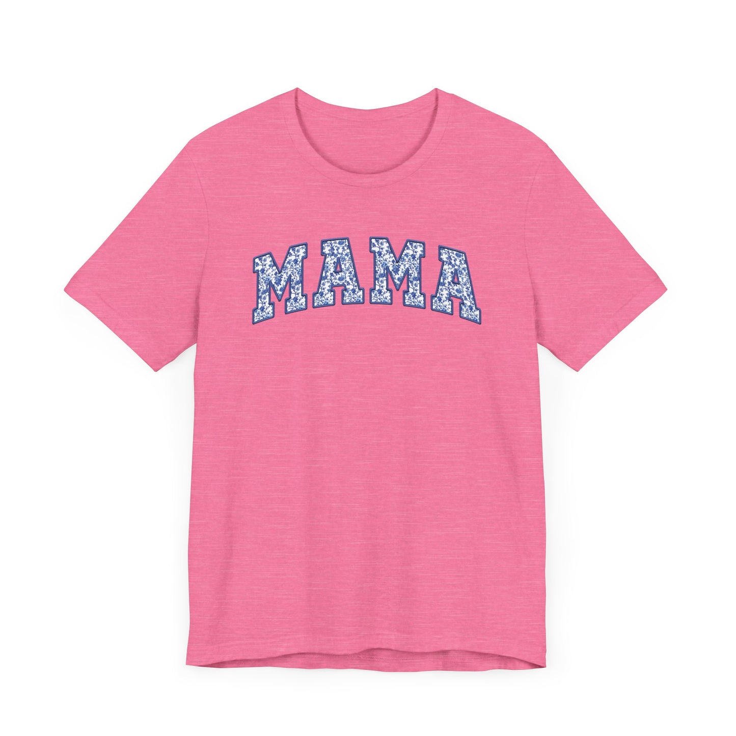 Blue Toile Mama Faux Embroidery Graphic Tee