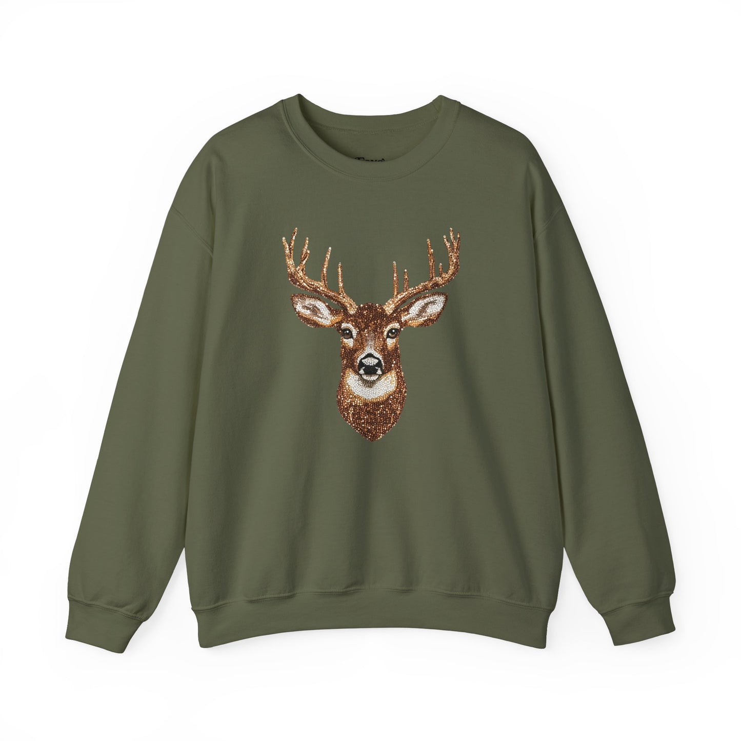Faux Rhinestone Deer Unisex Heavy Blend™ Crewneck Sweatshirt
