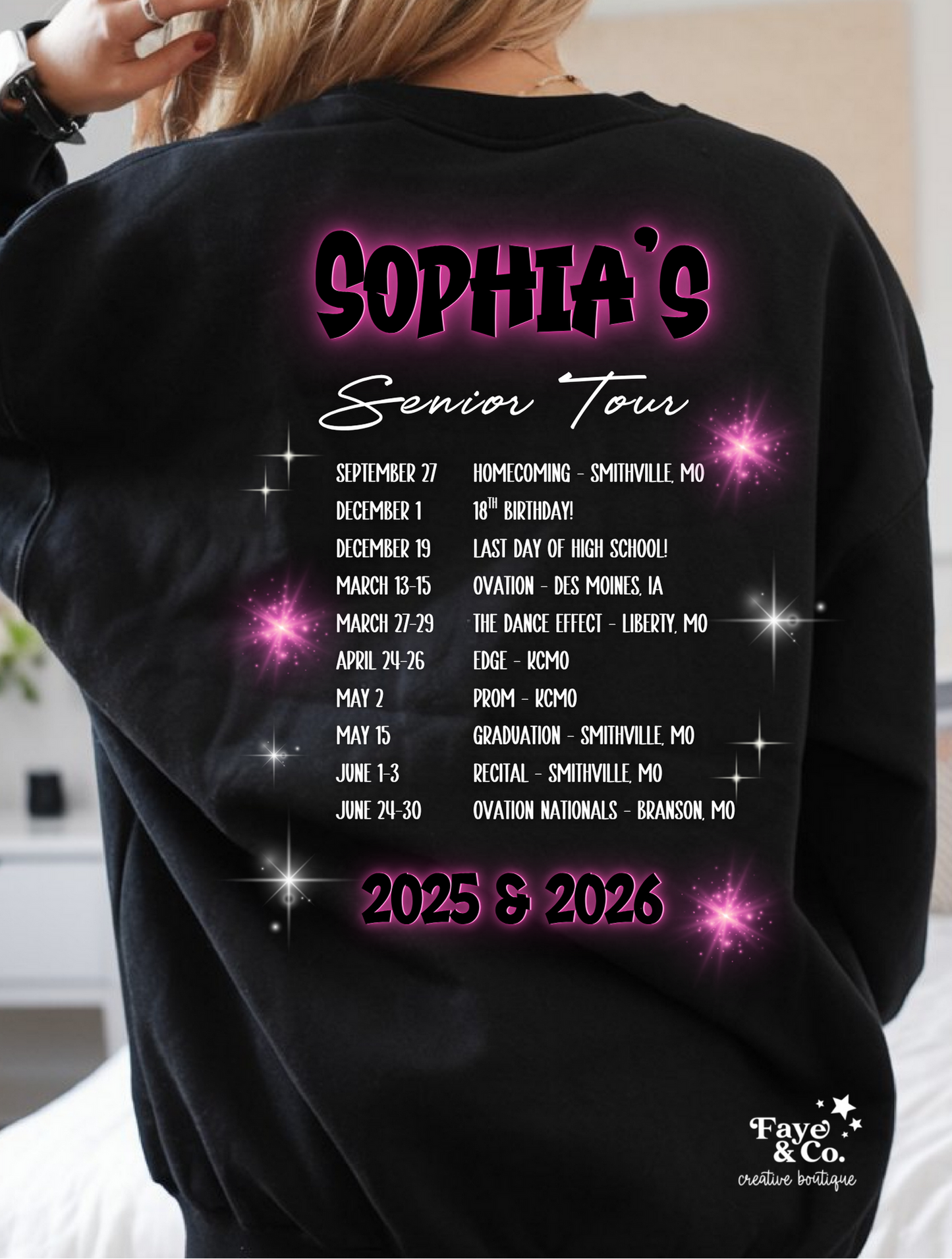 Concert Style Athlete Crewneck Sweatshirt