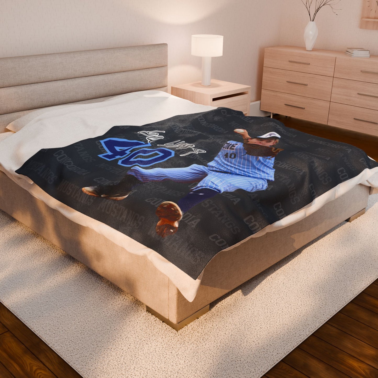 Custom Sports Photo Blanket