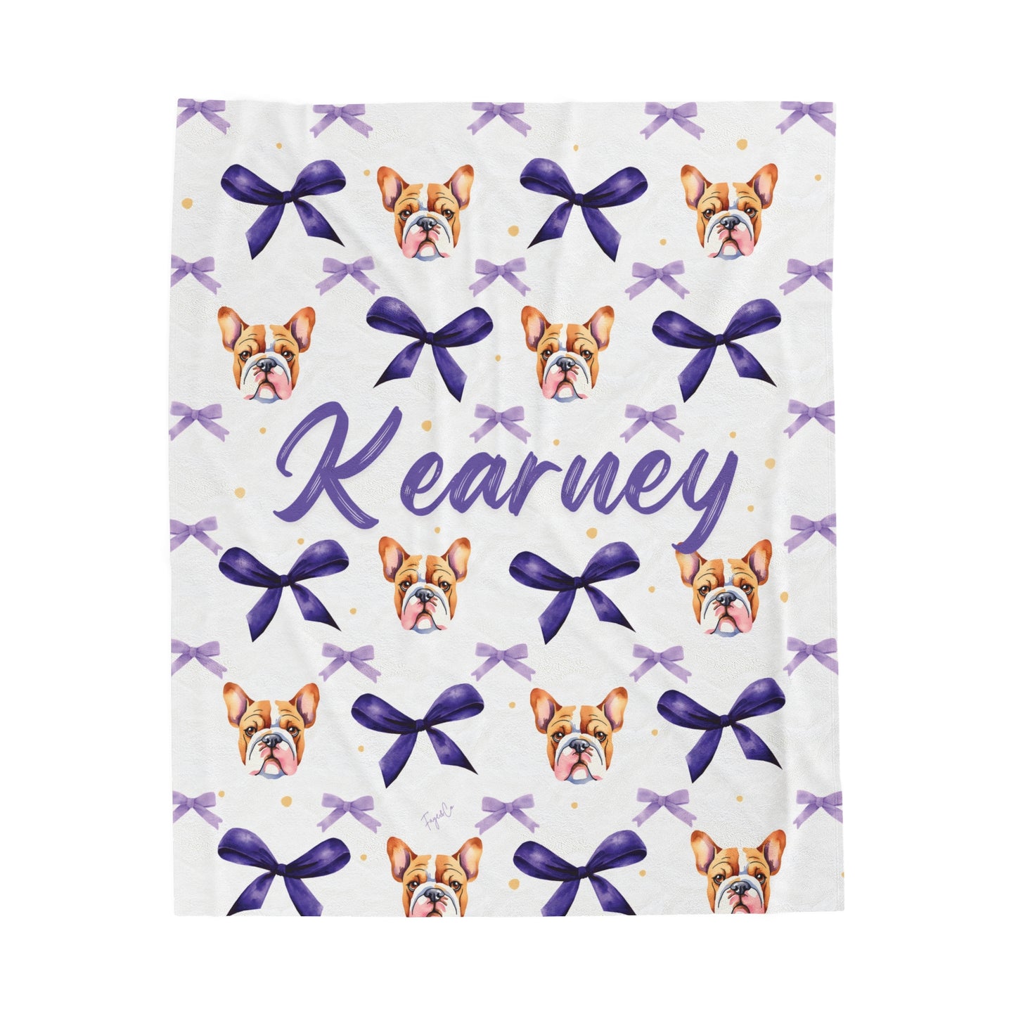 Bulldog Bow Blanket