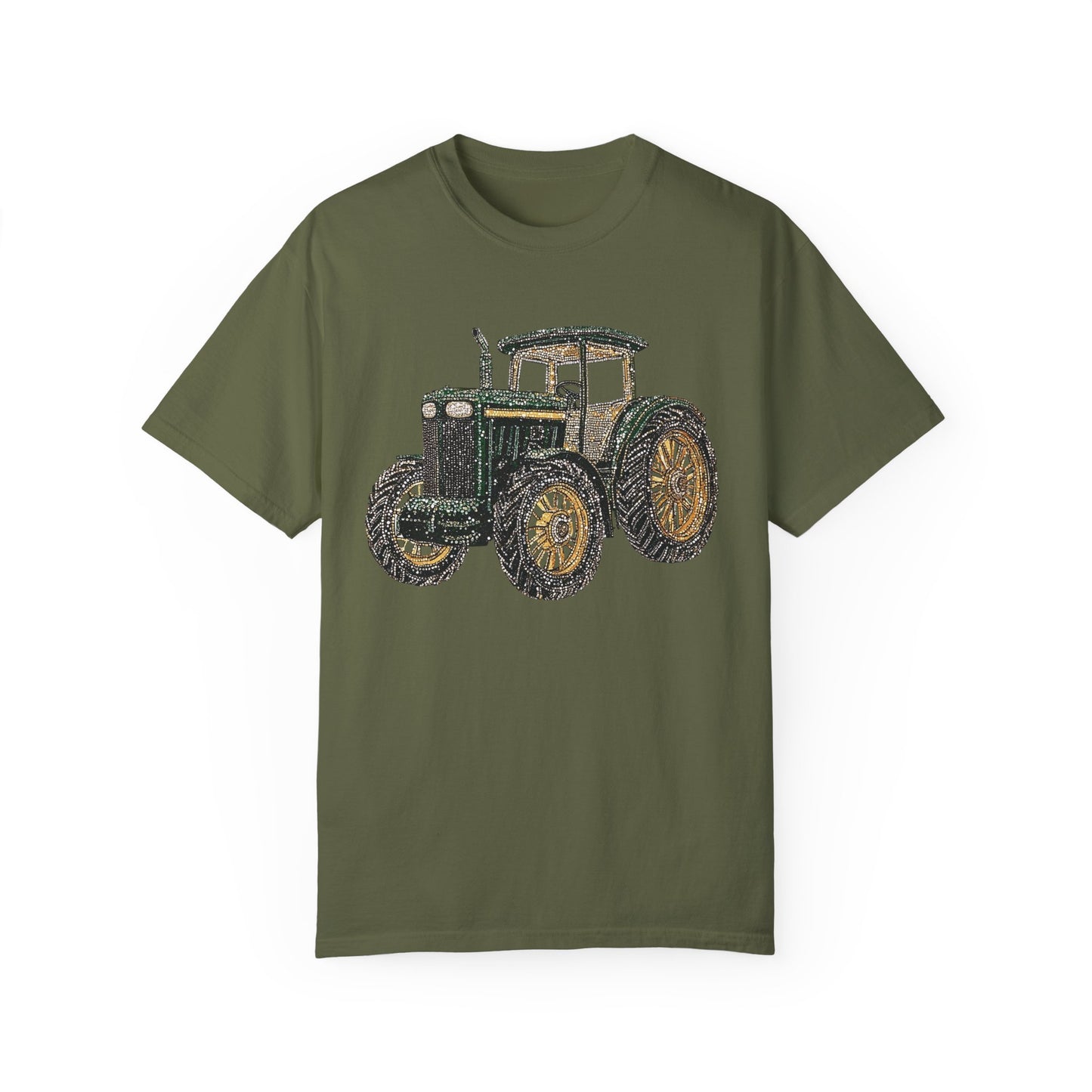 Faux Rhinestone Vintage Tractor Unisex T-Shirt - Perfect for Farm Lovers & Casual Days