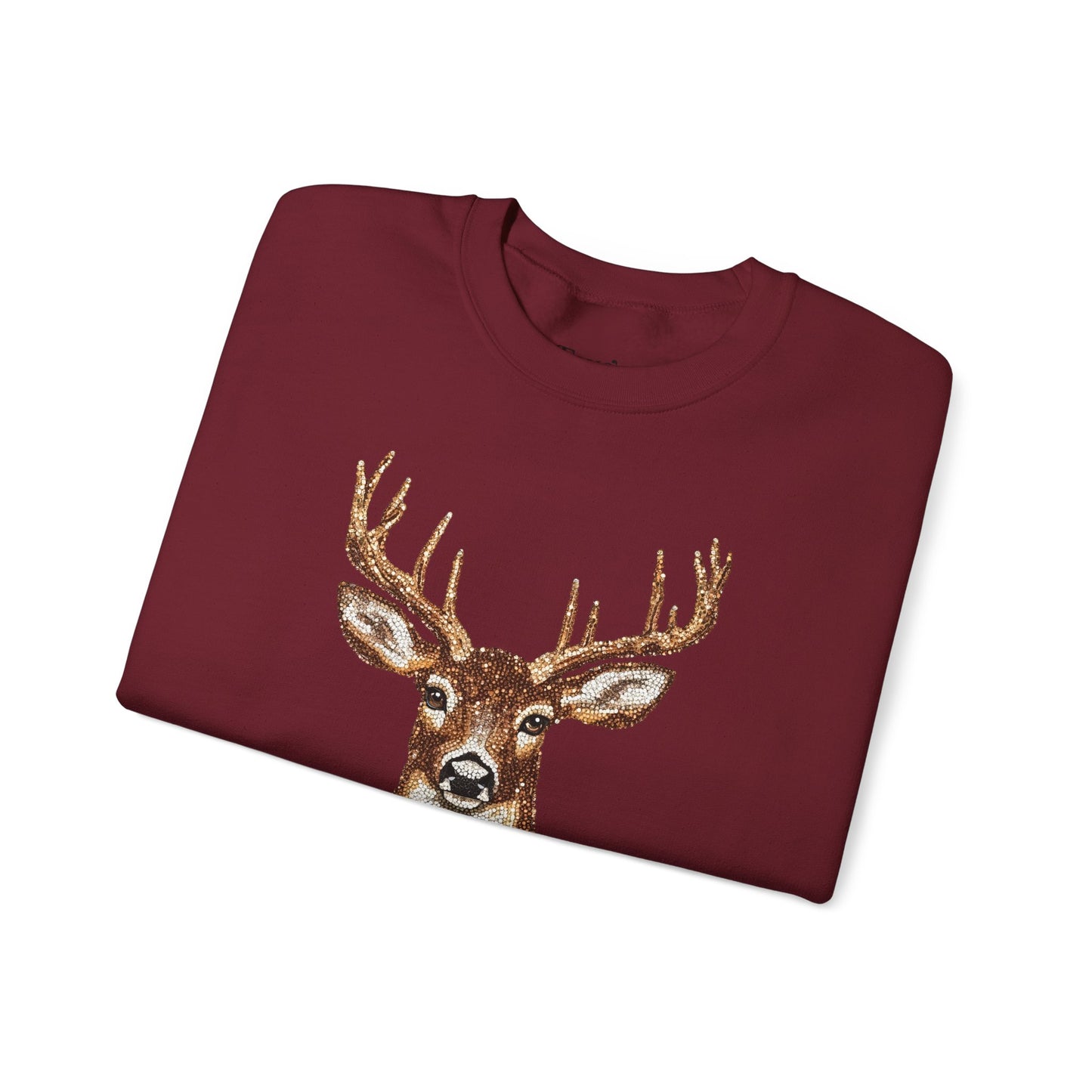 Faux Rhinestone Deer Unisex Heavy Blend™ Crewneck Sweatshirt