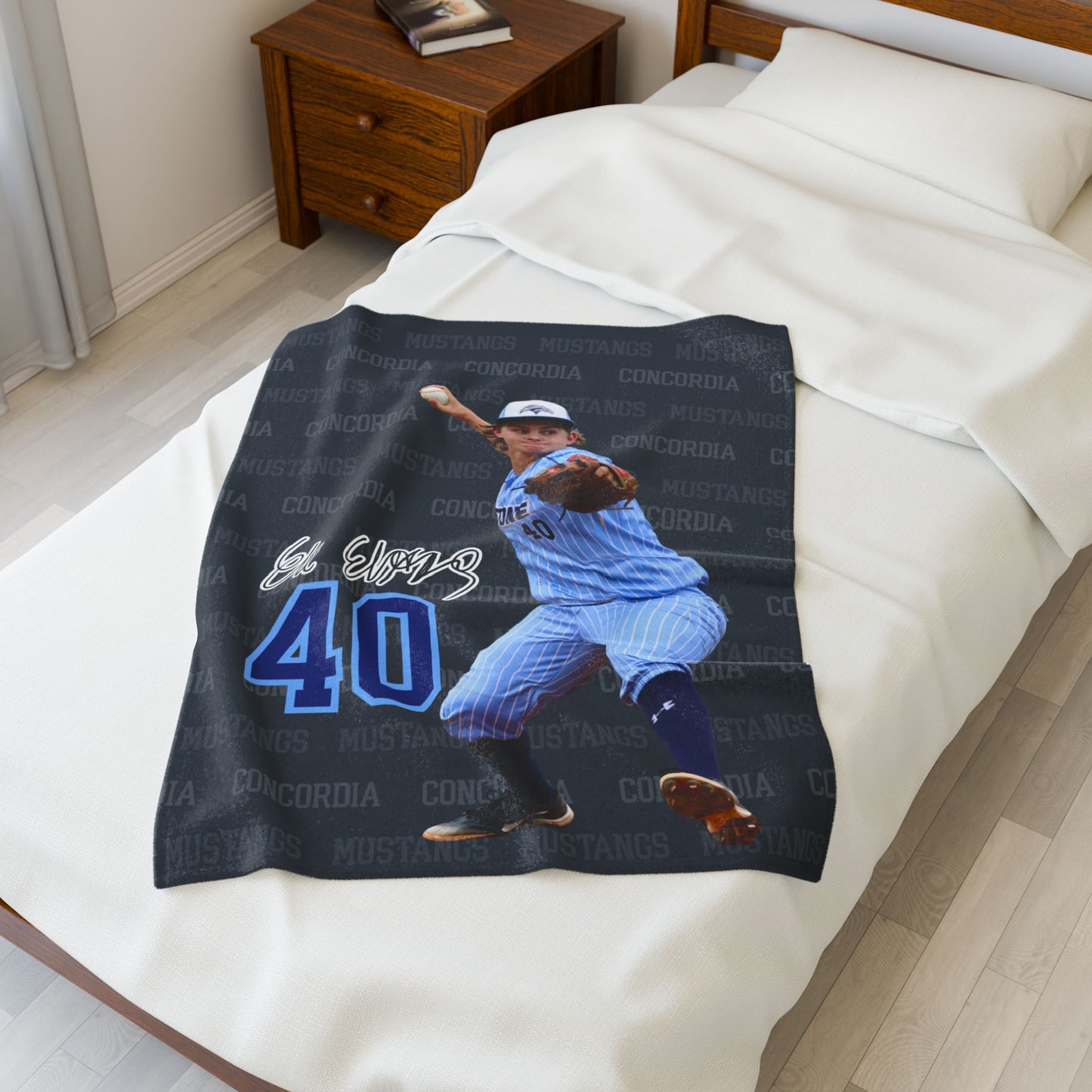 Custom Sports Photo Blanket
