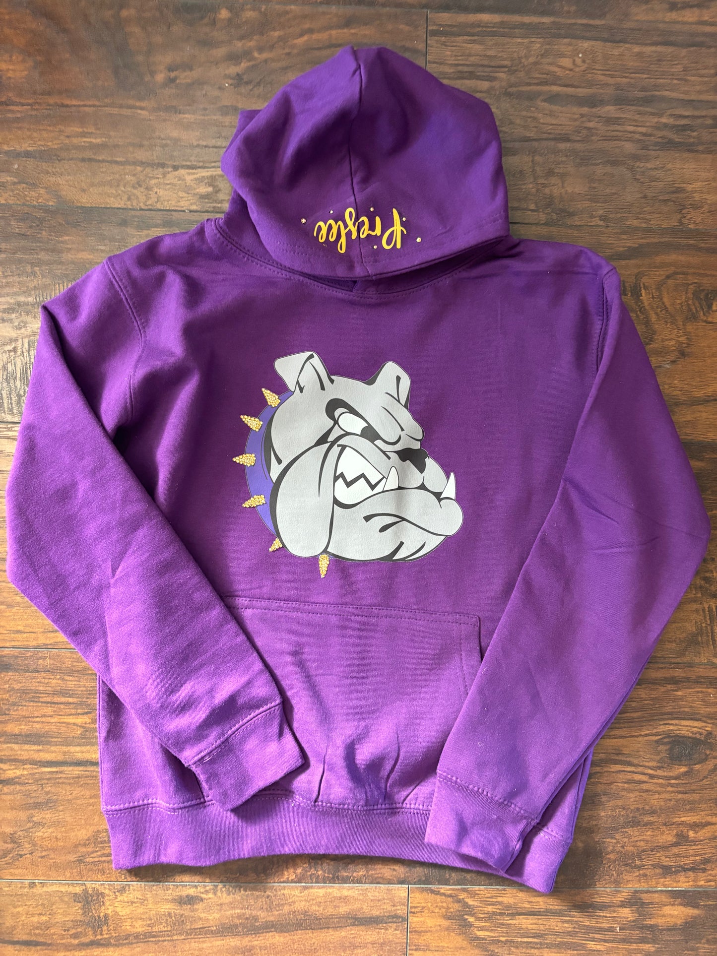 Rhinestone Bulldog Hoodie
