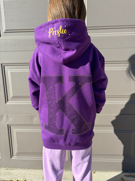 Rhinestone Bulldog Hoodie