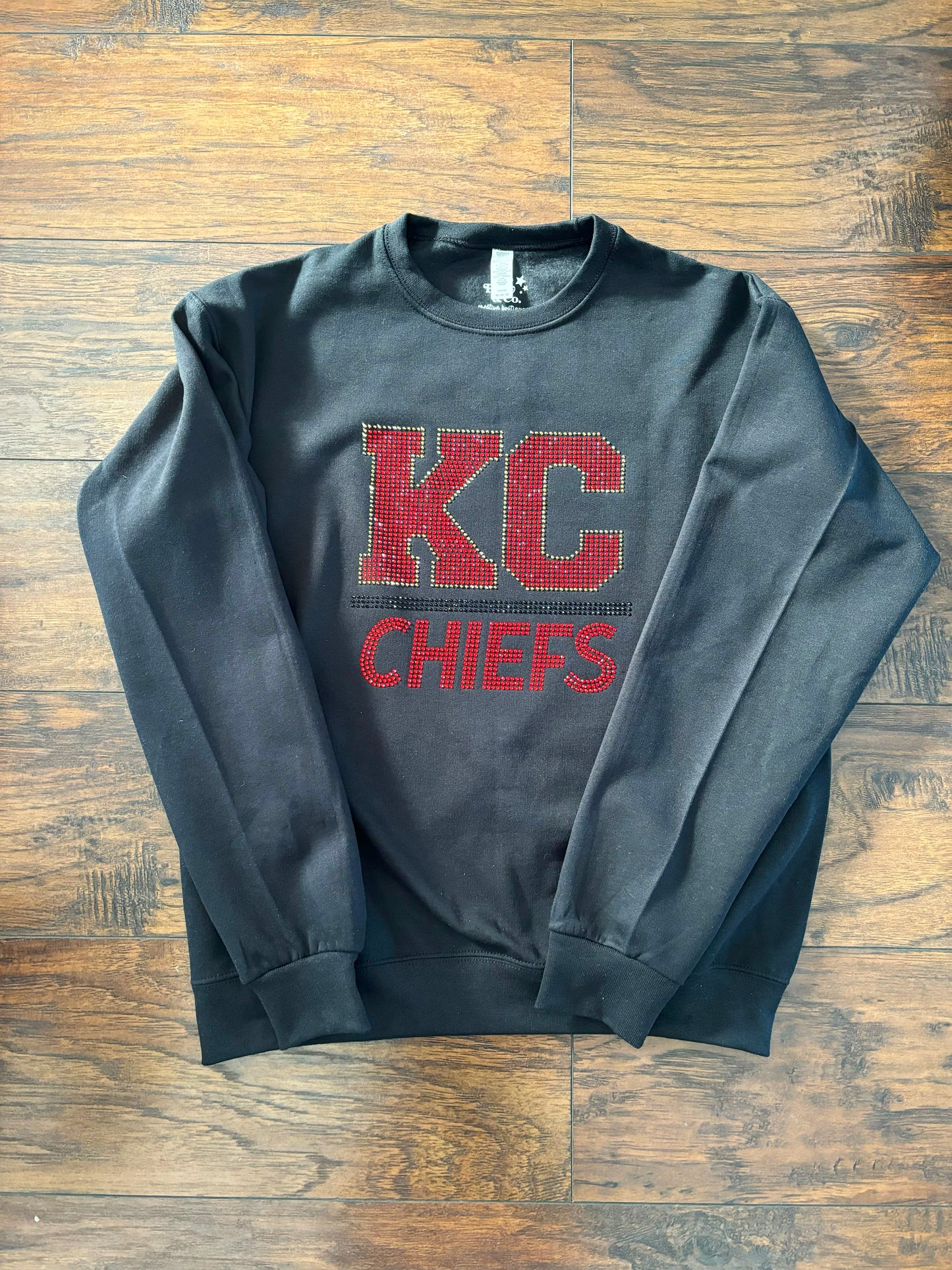 Rhinestone Chiefs Sweatshirt withOUT Stars