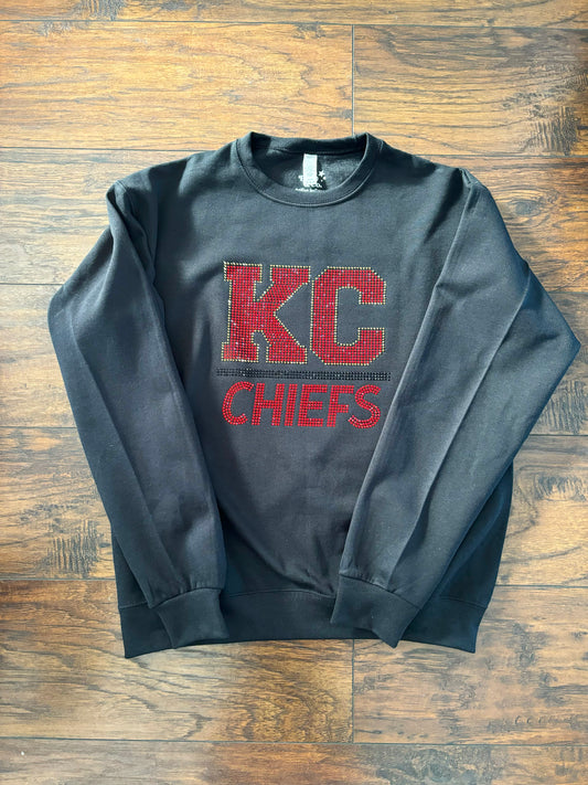 Rhinestone Chiefs Sweatshirt withOUT Stars
