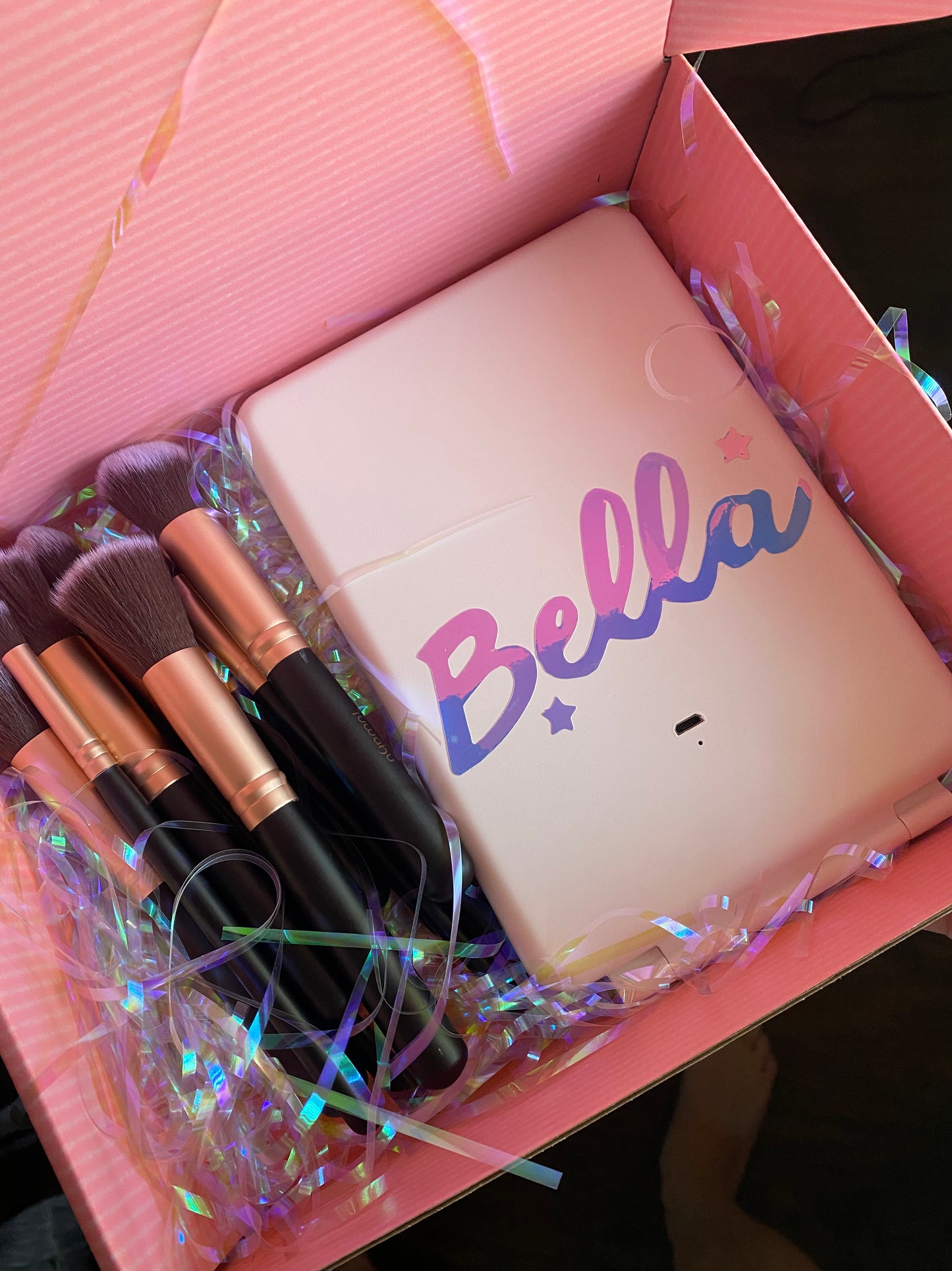 Custom Makeup Mirror & Brush Set (Bulk Order)
